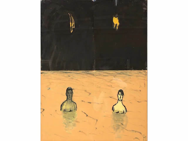 W.h.p. van der jagt - schaalvergroting - gouache - afbeelding 1 van  5