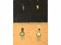 W.h.p. van der jagt - schaalvergroting - gouache - afbeelding 1 van  5