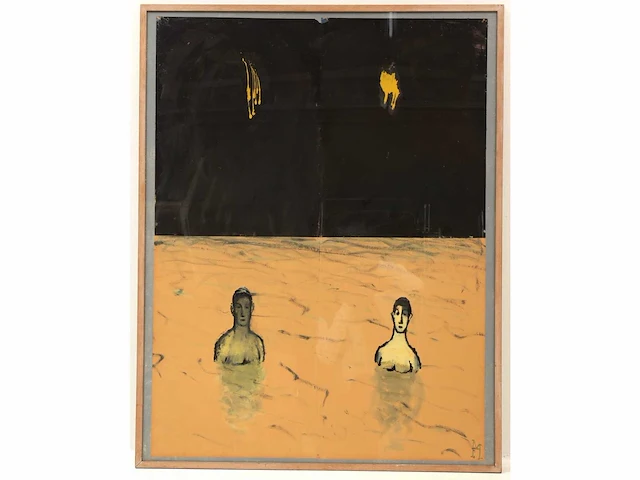 W.h.p. van der jagt - schaalvergroting - gouache - afbeelding 2 van  5