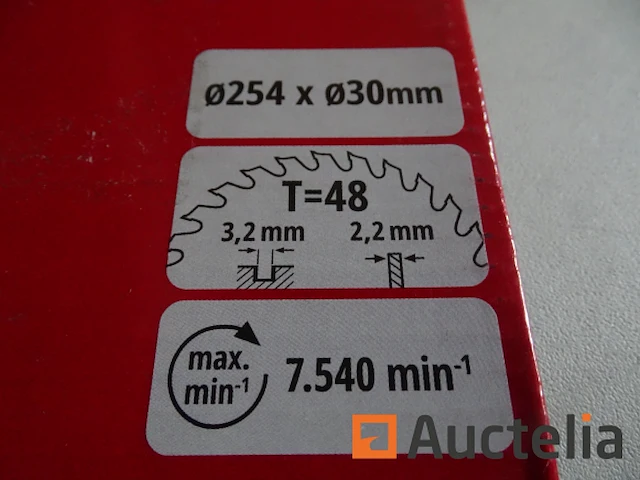 Widia zaagblad voor hout einhell tct circ zaagblad 254x30 t48 - afbeelding 1 van  4