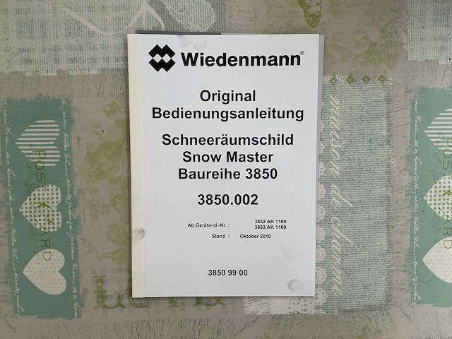 Wiedermann snowmaster 3850 sneeuwschuiver - afbeelding 7 van  7