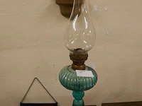 Wieklamp in blauw glas - afbeelding 1 van  1