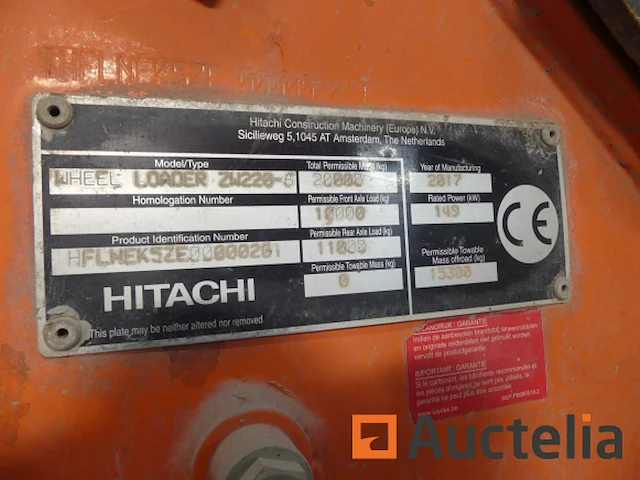 Wiellader hitachi zw220-6 - afbeelding 2 van  11