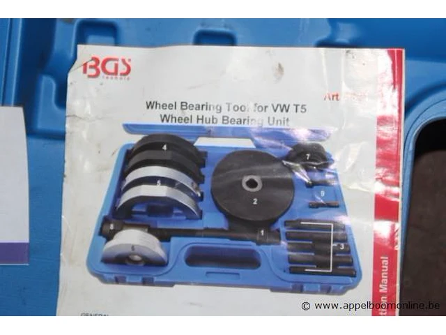 Wiellager gereedschapset bgs, vw t5 - afbeelding 2 van  2
