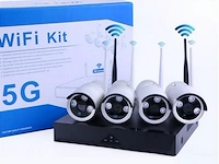 Wifi cctv camera beveiligingset draadloos met 4 cameras - afbeelding 1 van  2