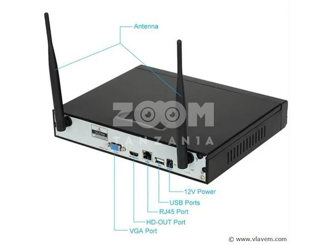 Wifi cctv camera beveiligingset draadloos met 4 cameras - afbeelding 2 van  2