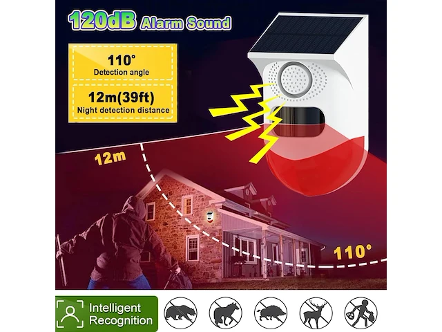 Wifi solar outdoor bewegingsdetector - afbeelding 2 van  7