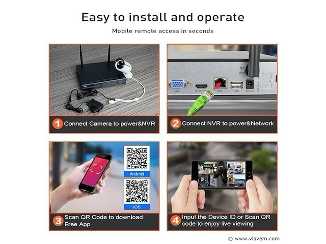 Wifi8 camera bewakingset set - afbeelding 4 van  6