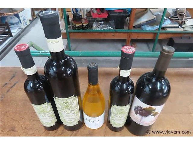 Wijn, 5 stuks, 2 grote flessen bij (150cl) - afbeelding 4 van  4