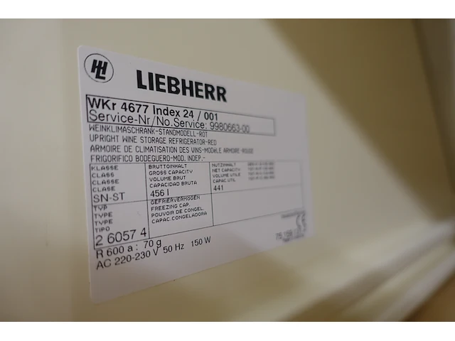 Wijnklimaatkast liebherr - afbeelding 3 van  4