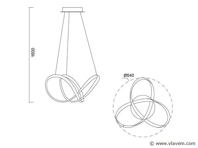 Willed 360 design hang lamp satijn - afbeelding 4 van  7
