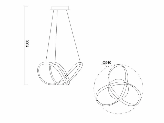 Willed 360 design hang lamp satijn - afbeelding 4 van  8