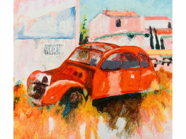 Willem brauck - 2cv (deux chevaux) - kleurenzeefdruk - afbeelding 2 van  7