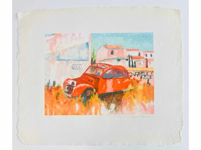 Willem brauck - 2cv (deux chevaux) - kleurenzeefdruk - afbeelding 3 van  7