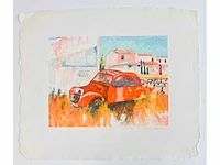 Willem brauck - 2cv (deux chevaux) - kleurenzeefdruk - afbeelding 3 van  7