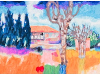 Willem brauck - landschap - kleurenzeefdruk - afbeelding 1 van  12