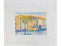 Willem brauck - mediterrane huizen - kleurenzeefdruk - afbeelding 6 van  6