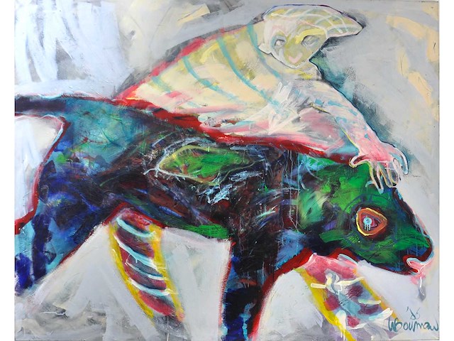 Willemijn bouman - gevangen - acryl op doek - 160x200 cm - afbeelding 1 van  13