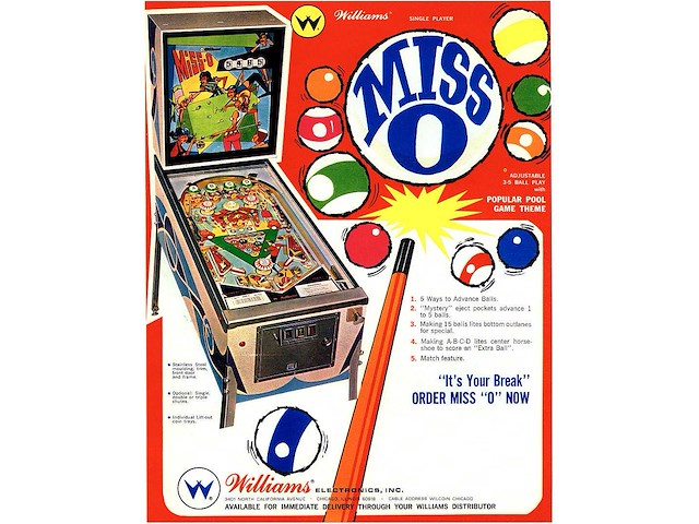 Williams - miss o - flipperkast - afbeelding 8 van  8