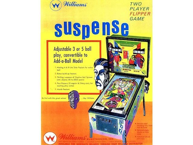 Williams - suspense - flipperkast - afbeelding 7 van  7