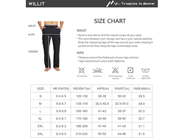 Willit katoenen broek (xxl) - afbeelding 2 van  3