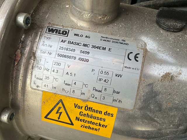 Wilo af basic-mc 304em e hydrofoor waterpomp - afbeelding 4 van  7