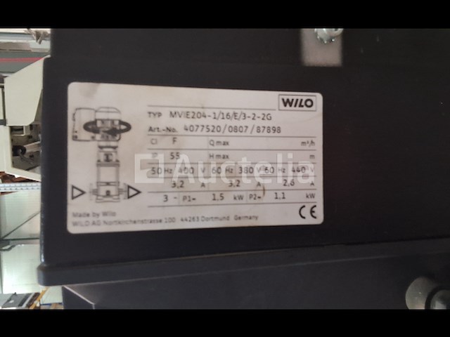 Wilo drukverhoging twin turbo 16 bar cor-2mvie204-2g/vr-eb (nr. 15-35) - afbeelding 5 van  9