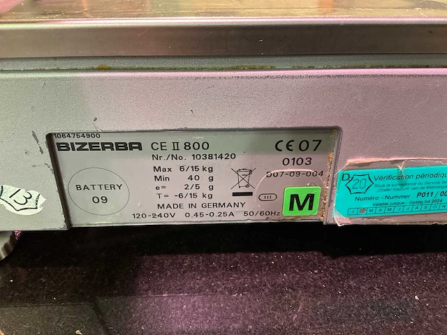 Winkelweegschaal bizerba ce ii 800 - afbeelding 3 van  6