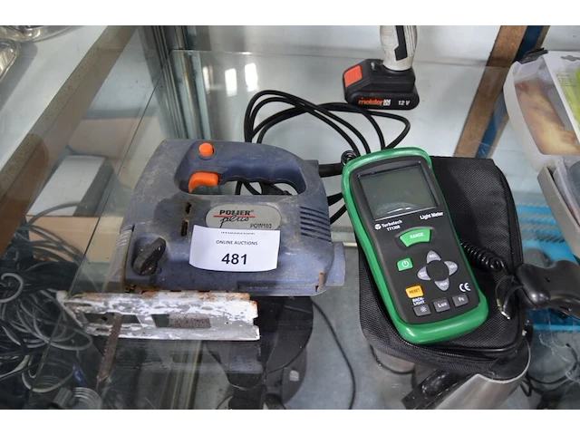 Wipzaag powerplus pow103, accu boormachine meister met accu zonder lader, accu schroefmachine skil met accu zonder lader sd1e321001, schuurmachine powerplus, rolmeter, elektrisch nietmachine, lichtmeter furbotech tt1308 - afbeelding 2 van  6