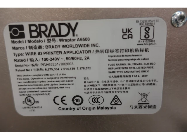 Wire id printer applicator brady + draadknipper komax - afbeelding 9 van  10