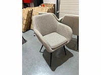 Wit / beige mix set eetkamerstoelen (9x) - afbeelding 7 van  7