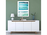 Wit houten dressoir met 4 deuren - afbeelding 4 van  9