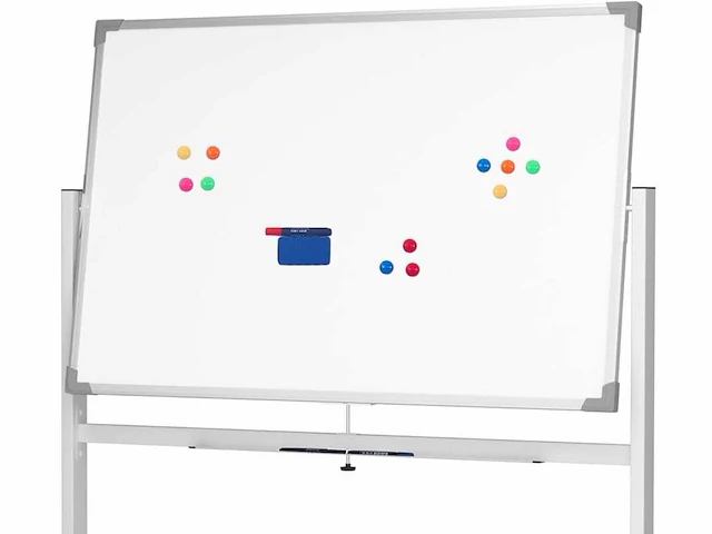 Wit magneetbord - zwenkwielen - afbeelding 1 van  6