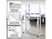 Wit magneetbord - zwenkwielen - afbeelding 3 van  6