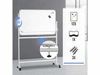 Wit magneetbord - zwenkwielen - afbeelding 6 van  6