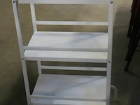 Wit metalen trolley - afbeelding 1 van  1
