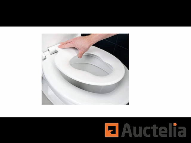 Wit plastic meerdere toiletten zetel - afbeelding 1 van  2