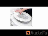 Wit plastic meerdere toiletten zetel - afbeelding 1 van  2