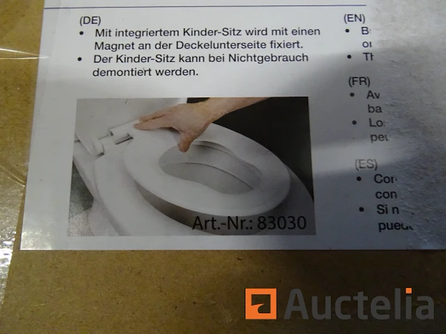 Wit plastic meerdere toiletten zetel - afbeelding 2 van  2