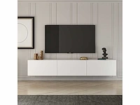 Wit tv-meubel, 150 cm x 30 cm x 32 cm - afbeelding 2 van  5