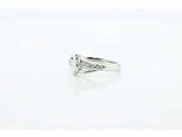 Witgouden fantasiering met marquise diamant - afbeelding 3 van  4