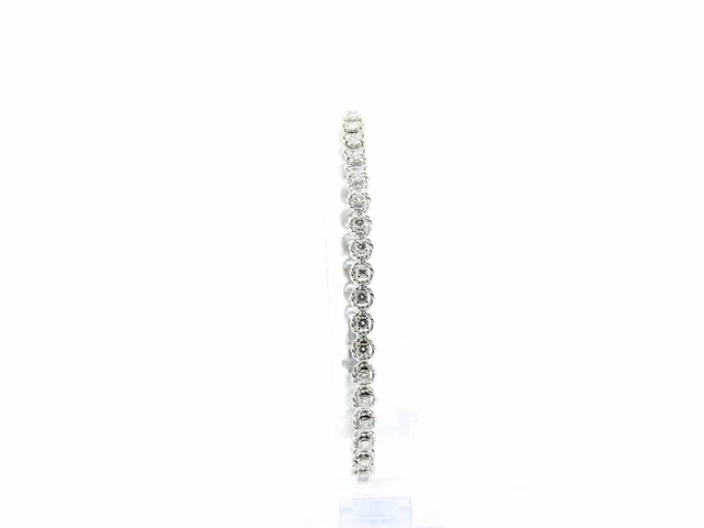 Witgouden tennisarmband met diamant - afbeelding 4 van  6