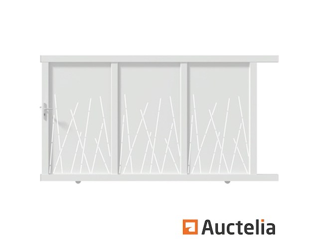 Witte aluminium caminia schuifpoort 180 x 350 (winkelwaarde: 2.999 €) - afbeelding 1 van  10