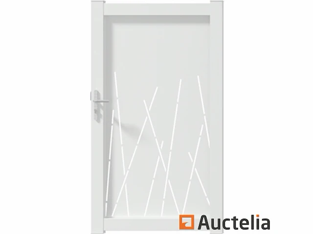 Witte aluminium poort caminia 180 x 100 (winkelwaarde: 999 €) - afbeelding 1 van  7