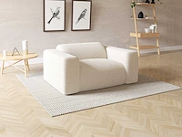 Witte badstof fauteuil van maison céphy - afbeelding 10 van  12