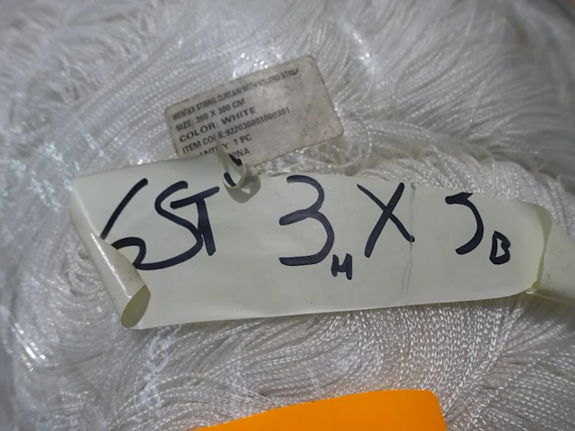 Witte koordgordijnen 6x 3x3m - afbeelding 3 van  3