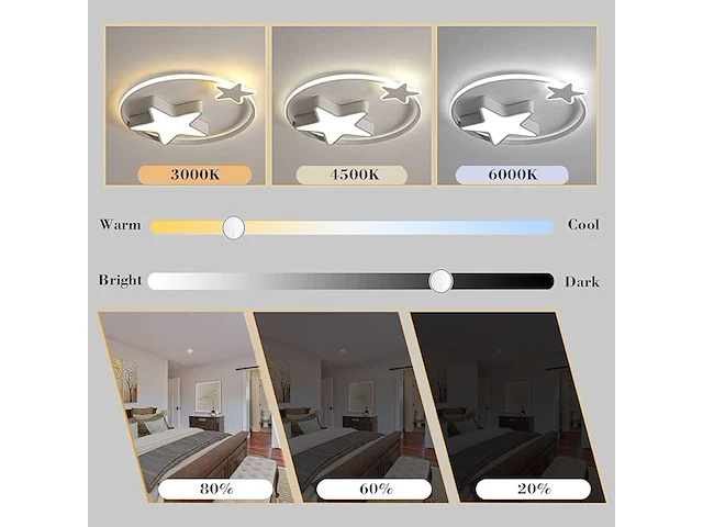 Witte led plafondlamp - afbeelding 2 van  4