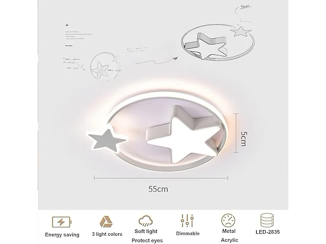 Witte led plafondlamp - afbeelding 3 van  4