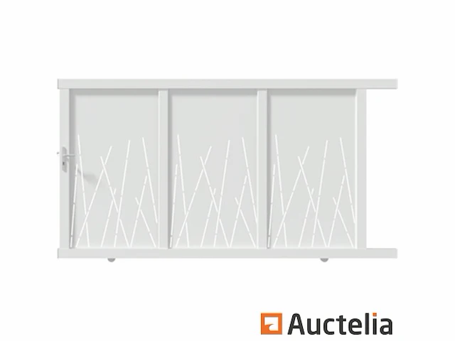 Witte schuifpoort aluminium caminia 180 x 300 (winkelwaarde: 2.799 €) - afbeelding 1 van  8