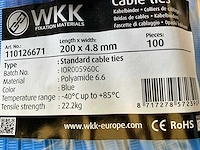 Wkk. polyamide 200x4.8 mm. kabelbinders.100 stuks (4x) - afbeelding 2 van  2